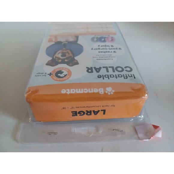 Bencmate Inflatable Collar Blue for Dogs & Cats Soft Pet Recover L - Picture 9 of 15